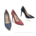 Señoras moda sexy stilettos punta puntiaguda damas gamuza